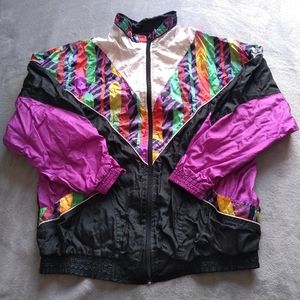 Bold Spirit Vintage Mens L Zip Up Windbreaker